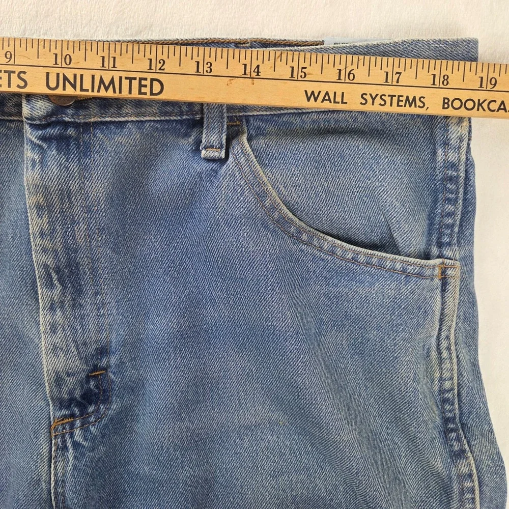 Rustler Mens Regular Fit Straight Leg‎ Blue Denim Jeans 38x29 1087619SW